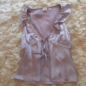 Aritzia Wilfred tie blouse